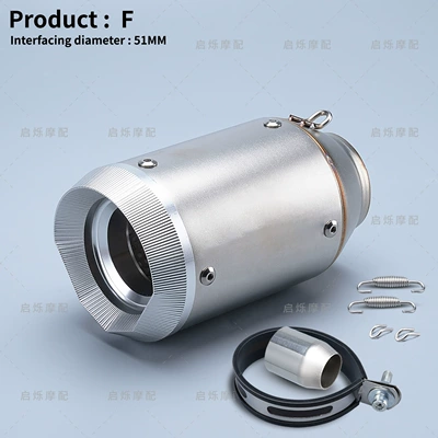 modified AR exhaust pipe: Motorcycle exhaust pipe - style-f-titanium-color-polygonal-silver-tail