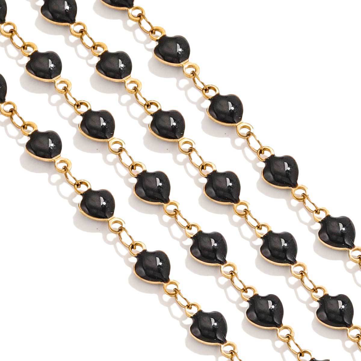 18g Weight Chain Jewelry Making Type DIY Ornament Accessories Classification 1 Piece Quantity 316 Stainless Steel Material Heart Shape Pattern All Seasons Season Plating Design Classic Style Style 1 Piece 316 Stainless Steel DIY Ornament Accessories Chain Classic Style Heart Shape 7