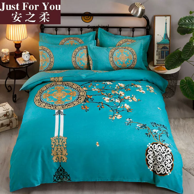 Толстая большая версия цветочной шлифовальной кожи не хлопчатобумажный набор из четырех частей