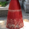 Red horse noodle skirt