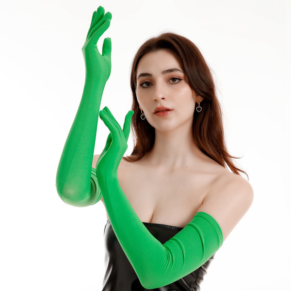 Long elastic summer thin gloves