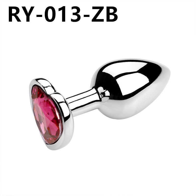 Corazón de metal plug anal back patio para usar artículos sexuales dilatadores coquetear al por mayor SM artículos sexuales para adultos