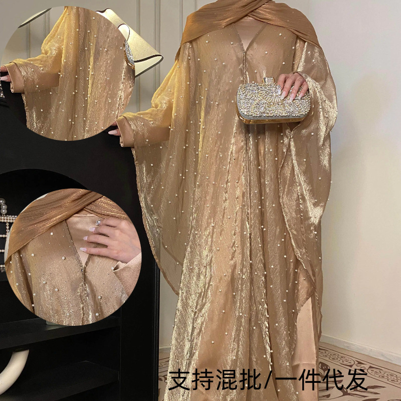 Cross-Border Foreign Trade Women's Clothing Simple Pearl Starry Sky Dress Elegant Women's Dress Ladies' Dress