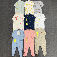 出口原单批发婴儿长袖连体衣服男女宝宝连身爬爬服新生儿包屁衣