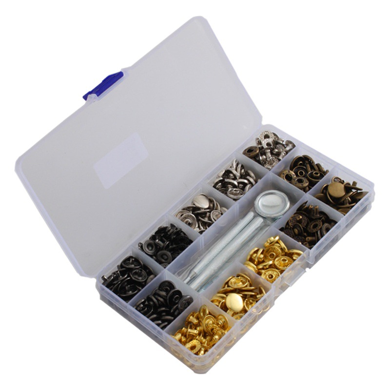 Cobre 633 # botón a presión traje gran hebilla blanca transfronteriza ropa de cuero abajo chaqueta botón de hardware