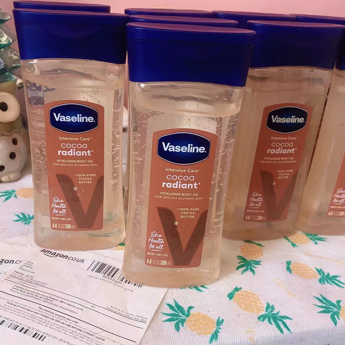 Vaselin Vaseline body cocoa brightening moisturizing moisturizing body gel oil 200ml