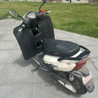Motorcycle Fender – Front Bumper Wind Deflector Foam - black-electric-vehicle-foam-windshield-comes-with-cable-ties