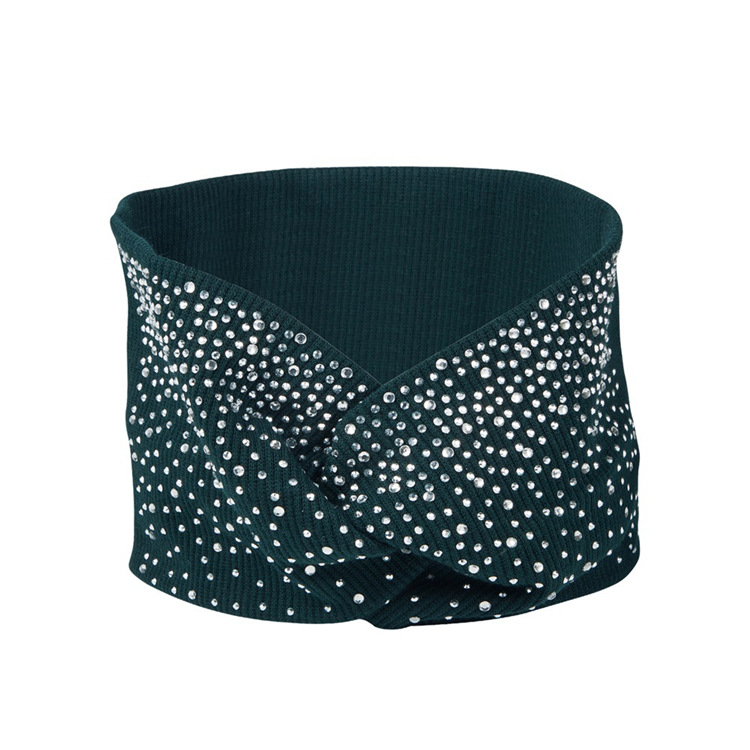 Transfronterizo nuevo pelo de diamantes de imitación con cara lavado tocado crossover señoras deportes diadema lavado cinturón de pelo