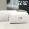 Rectangular, white, with embroidery