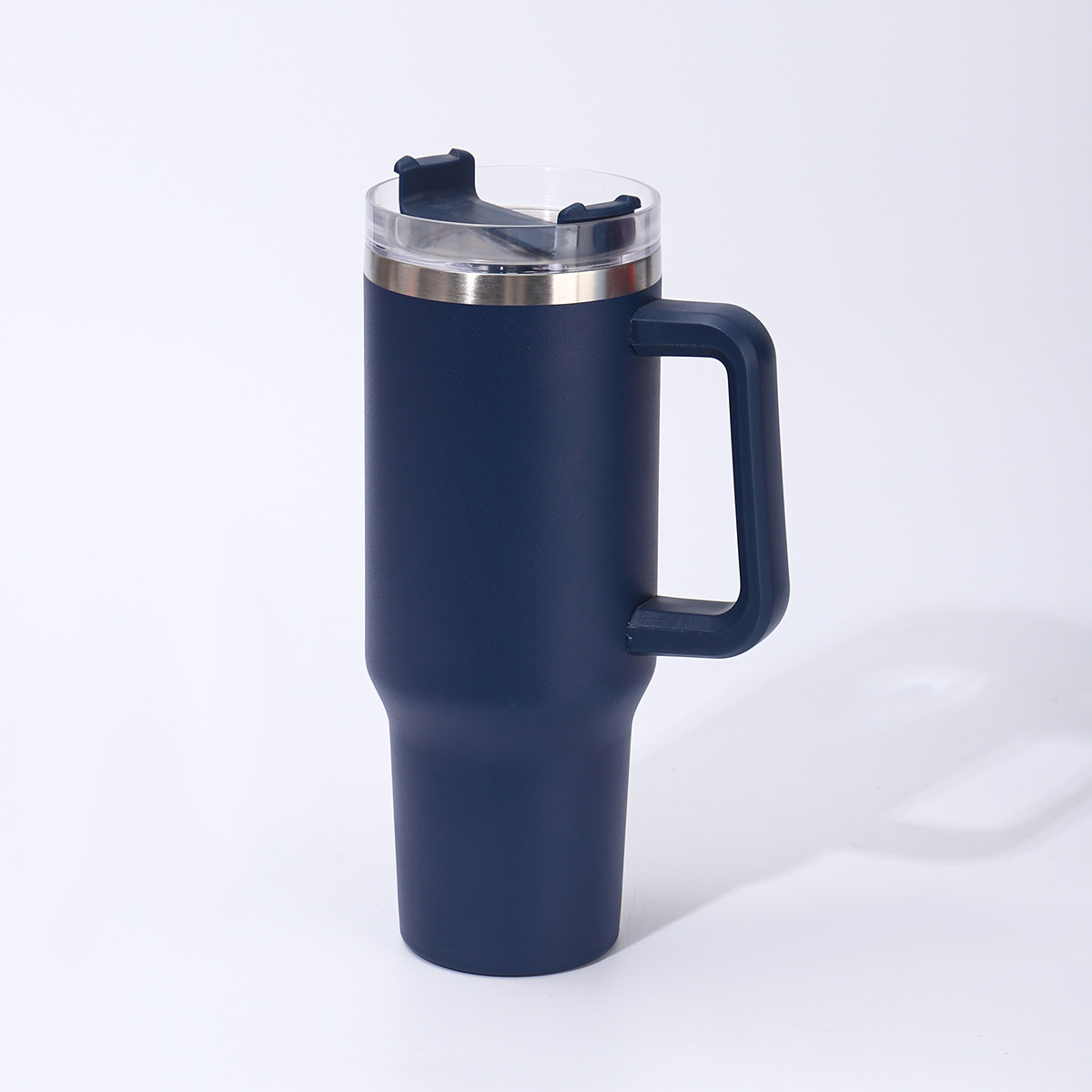 Taza de aislamiento térmico de acero inoxidable transfronteriza de alta capacidad de 40oz taza de automóvil con mango de paja taza de hielo