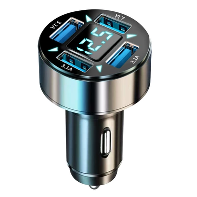 Mobil şarj cihazları — Phone Charger Fast Charging Head - bare-metal-opp-bag-four-usb-normal-charging