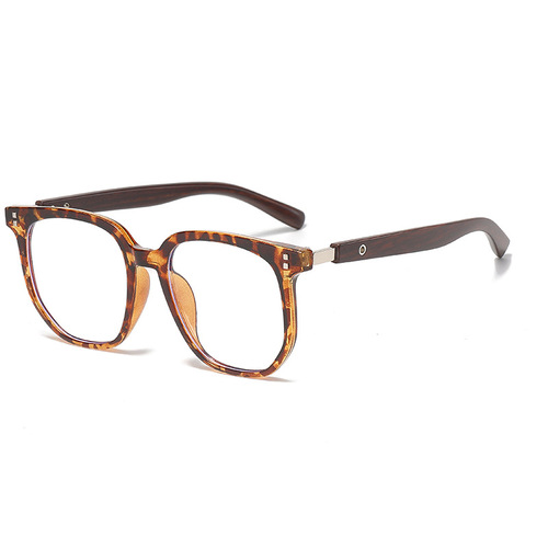 14524 Large Frame Square Myopia TR90 Anti-Blue Light Glasses  New Fashion Internet Celebrity Plain Glasses