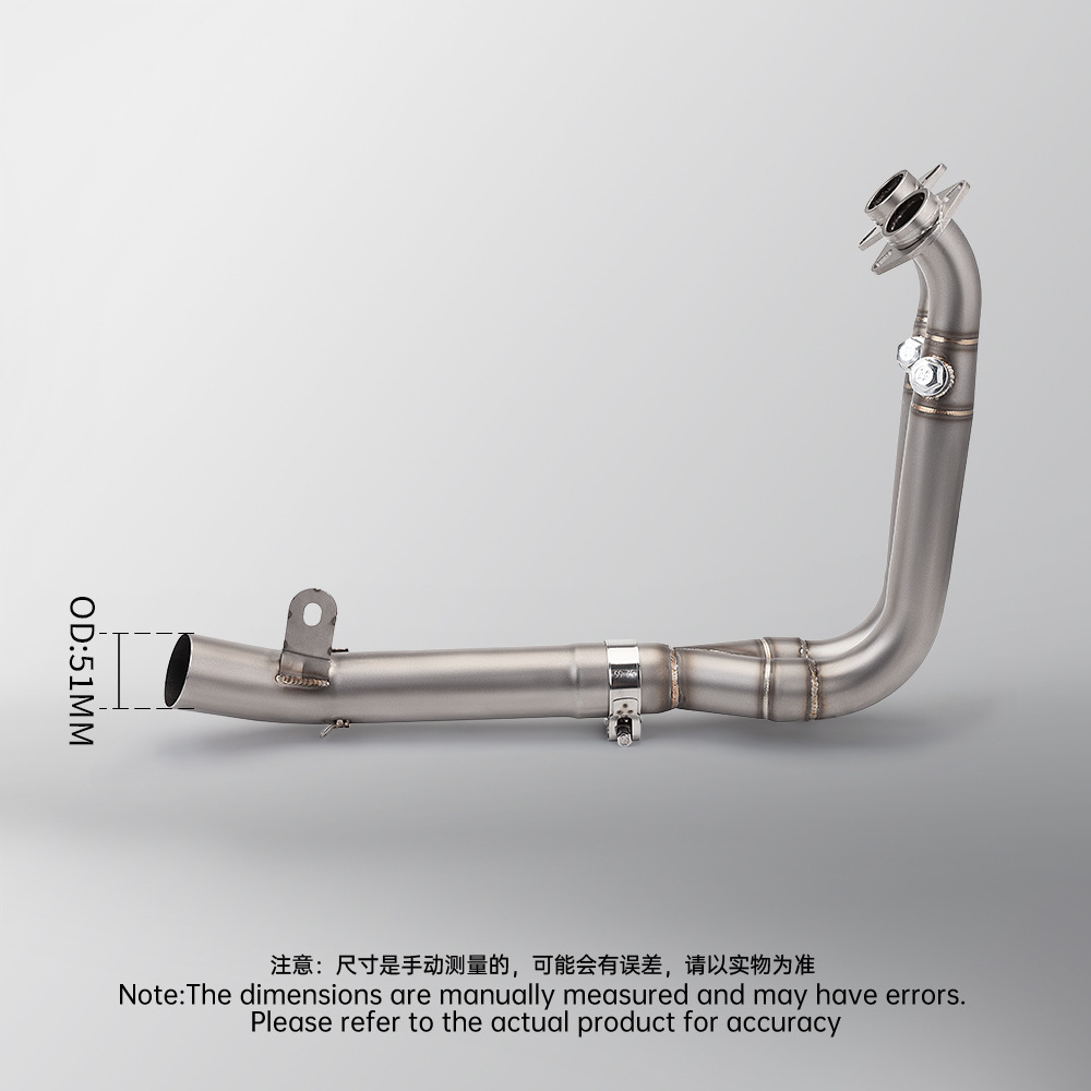 Motorcycle exhaust pipe modification is suitable for spring breeze 450SR stainless steel exhaust pipe front section and tail section combination suit