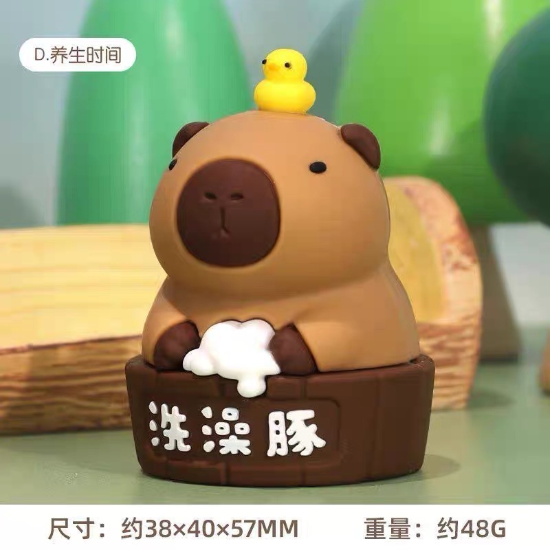 Decoración de pastel de cumpleaños para niños lindo conejillo de indias Kapibala decoración de marca para hornear postre vestido de mesa