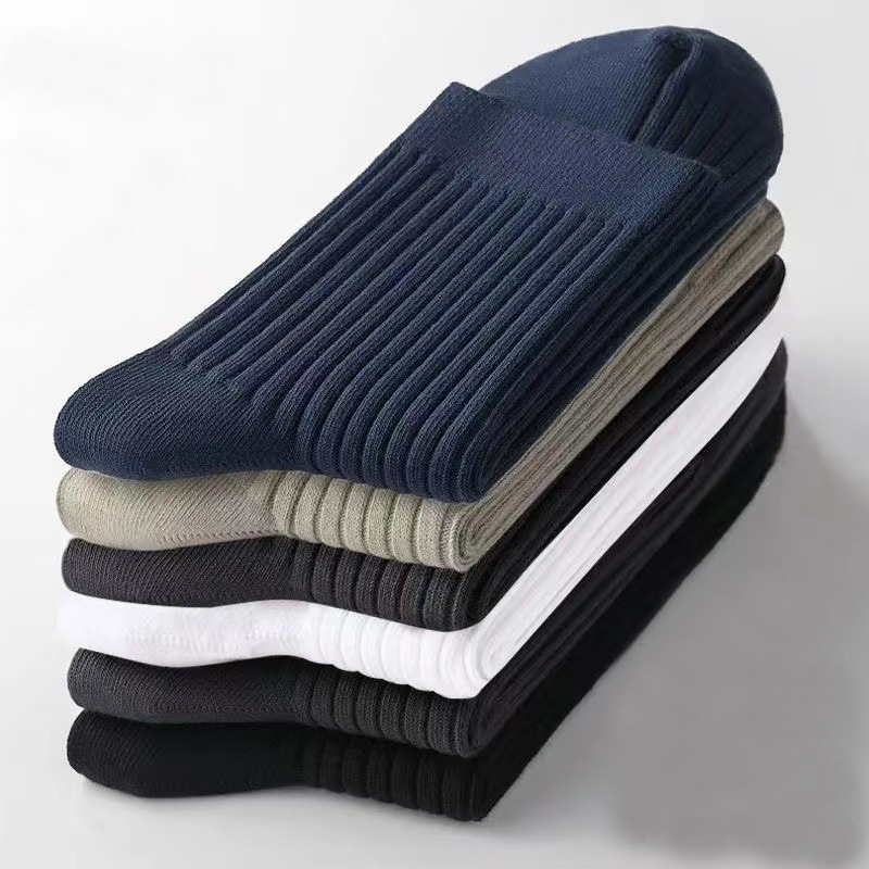 Socks men's mid-calf length autumn and winter stockings sweat-absorbent deodorant trendy basketball sports socks Korean style Zhuji socks