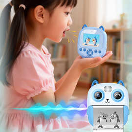AI儿童打印机照片贴纸ai打印机带显示屏AI智能语音玩具
