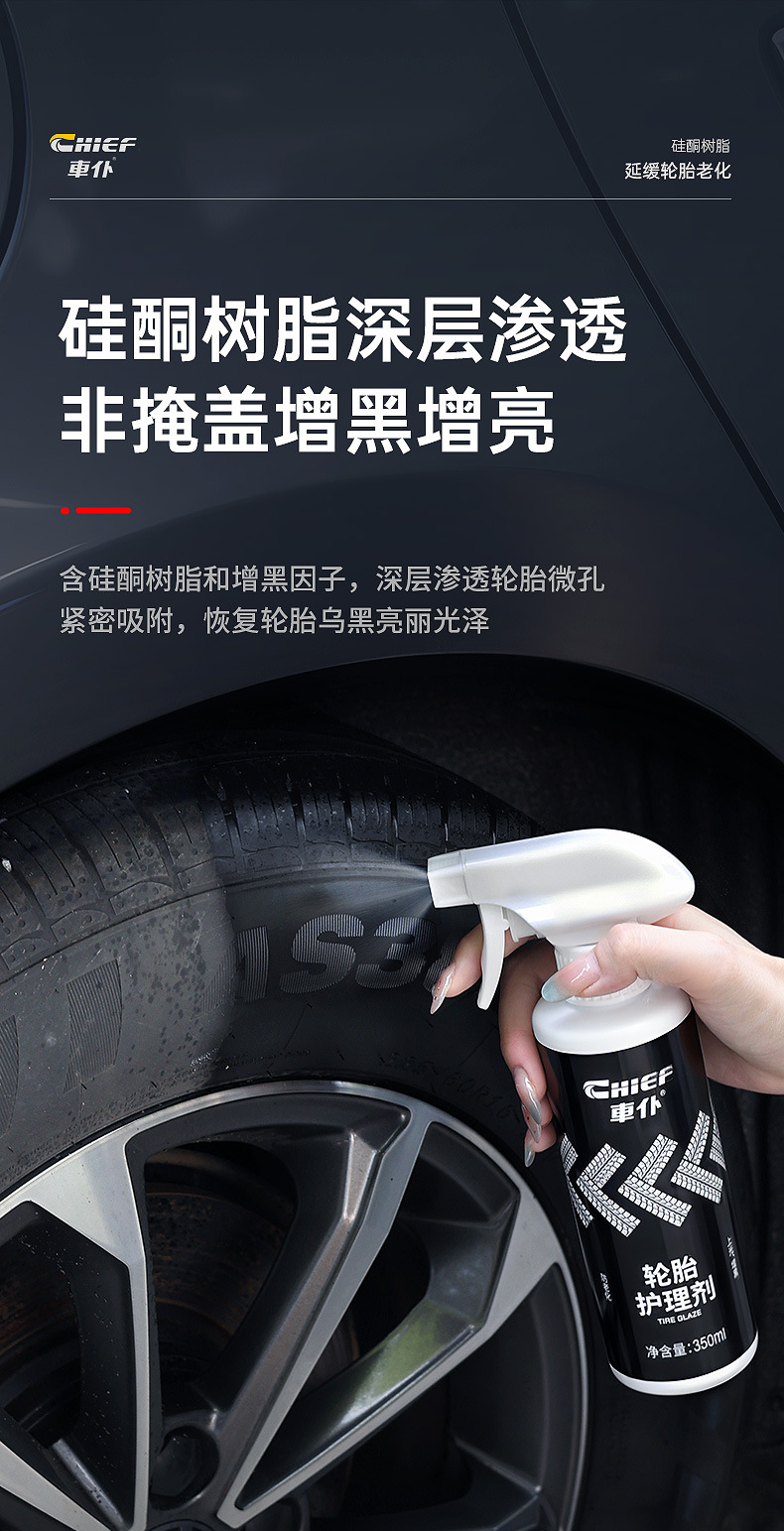 Car Tire Care Agent, Protective Agent, Polishing Agent, Tire Cleaner, Car Maintenance Protective Coating Agent