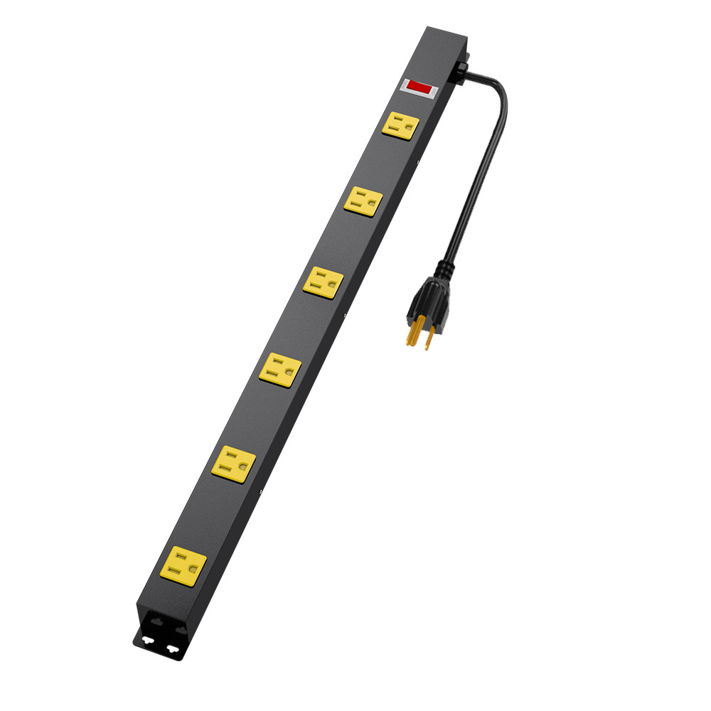 PDU rackmount socket 15A电源开关机柜式插座防雷浪涌金属接线板