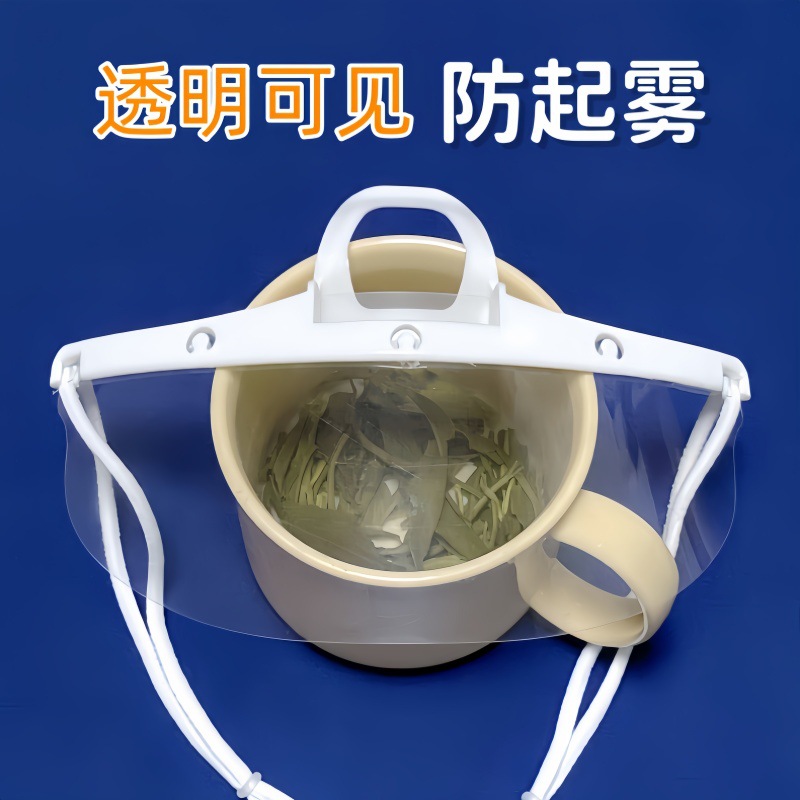 欧美餐厅透明口罩服务员厨师防口水塑料防护面屏Transparent mask