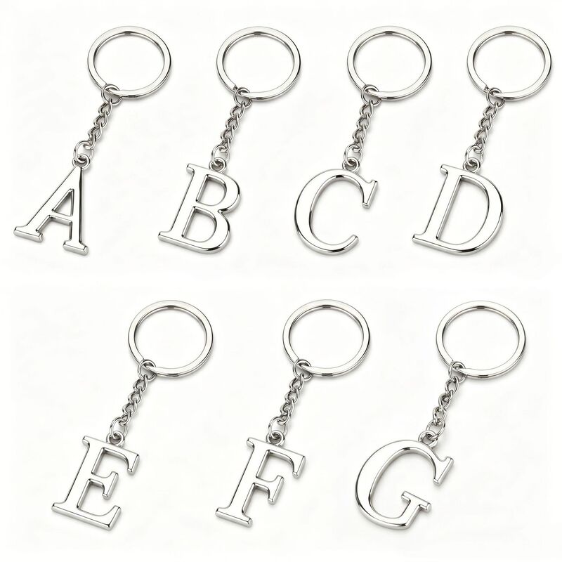 Creative 26-Letter English Alphabet Keychain Custom Letter Keychain Small Pendant Combination Name Letters Wholesale Creative 26-Letter English Alphabet Keychain Custom Letter Keychain Small Pendant Combination Name Letters Wholesale