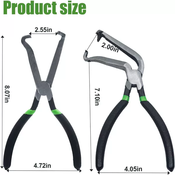 (Straight + Bend) Set of green and black handles