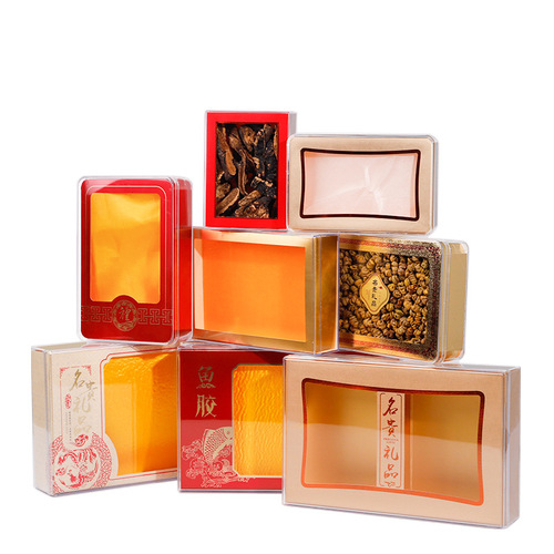 Plastic box packaging box American ginseng and dendrobium acrylic packaging gift box universal sea cucumber bird's nest cordyceps gift inner box