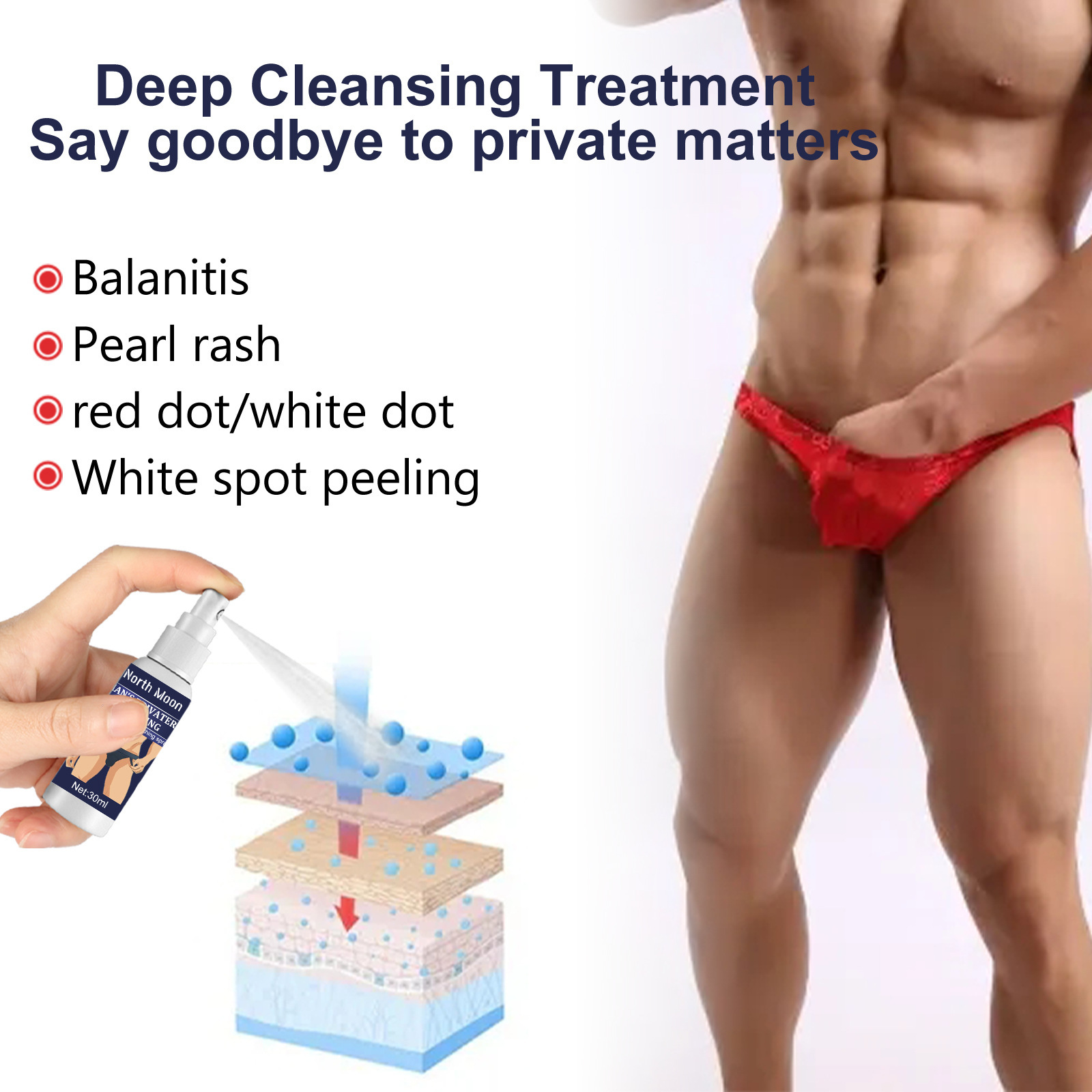 North Moon moška praskasta nega za odpravljanje vonja in srbenja, osvežitev in nežno nego za zasebno nego praskanja_voghion.com