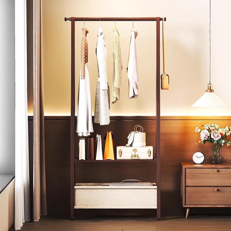 Bolsa de tela simple percha de ropa percha de sombrero de dormitorio doméstico habitación vertical al lado de la cama ropa de cola de la cama estante de almacenamiento