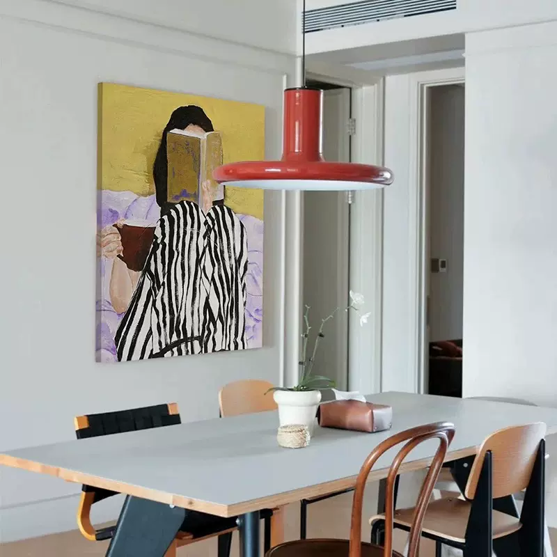 轻法式中古风装饰画放松心情高级感艺术挂画少女油画咖啡店主题