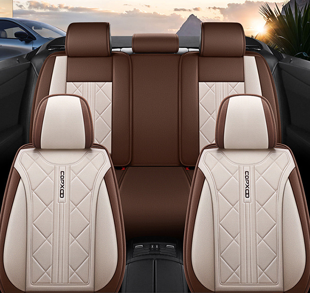 Cross-Border Car Seat Covers for Five Seats, Universal Full Surround, All-Season Cushion Covers, Linen Breathable Seat Covers, Seat Cushions
