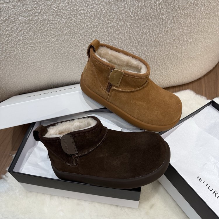 JEHURFIE/纪华菲软皮小土豆~保暖大头卡皮巴拉勃肯雪地靴AB25578