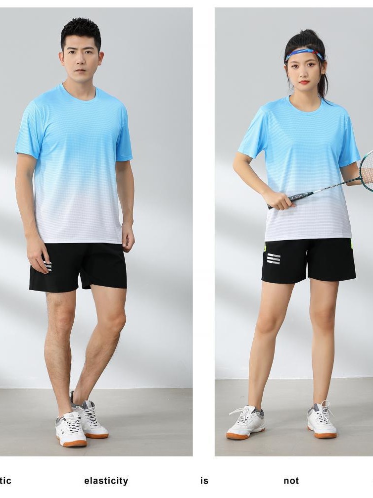 Hombres y mujeres, camisetas de verano secas rápidas, ropa deportiva de manga corta larga larga, ropa de fitness para correr por la mañana 216
