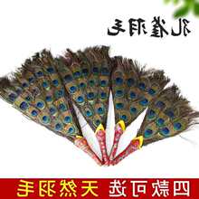 藏式孔雀羽毛装饰品贲巴壶宝瓶孔雀吉祥草天然羽Y毛扇花瓶装