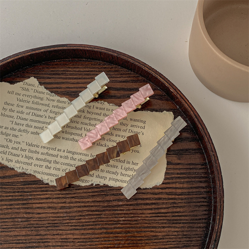 气质小方块2022高端新款侧边发夹刘海夹掐子发卡夹子适合短发头饰