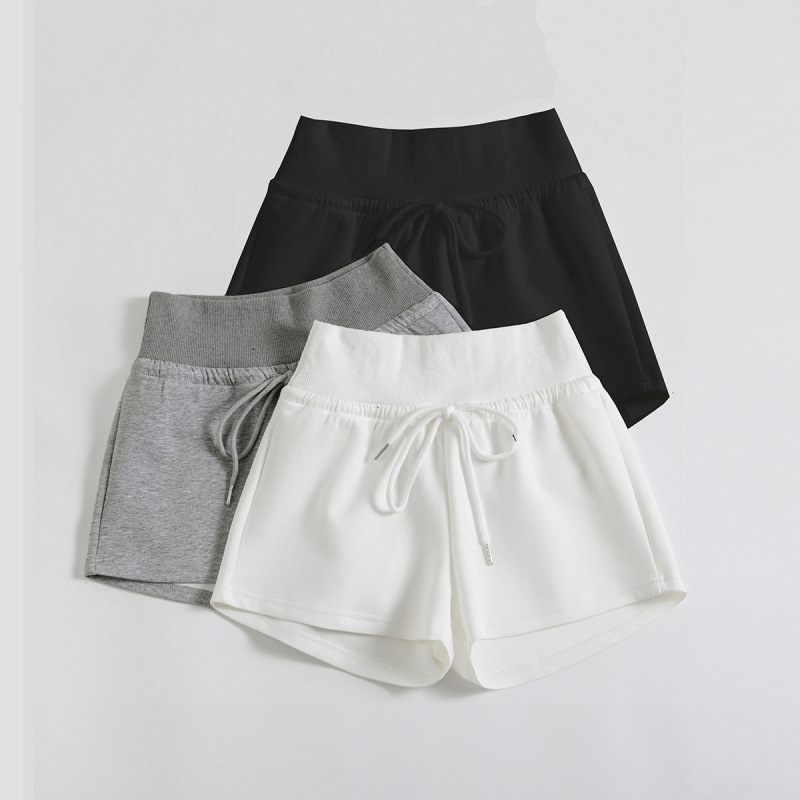 Real Shot of 2026 Summer New Style Hot Girl Sports Maternity Shorts with Drawstring, Yoga Hip-Hugging Slimming Low-Waist Hot Pants for Women