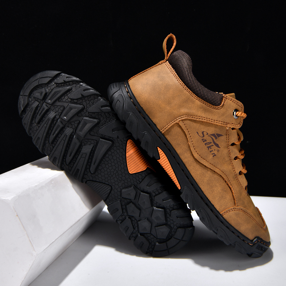 Men's Plus Size Pu Leather Casual Ankle Boots With Lace-up Design_voghion.com