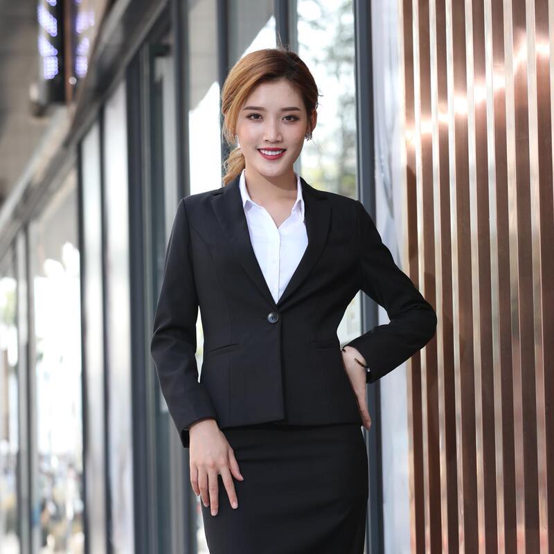 2023 Spring, Autumn and Winter Women's Business Suit Single Top Ol Slim Fit Women's Formal Work Wear Slimming
