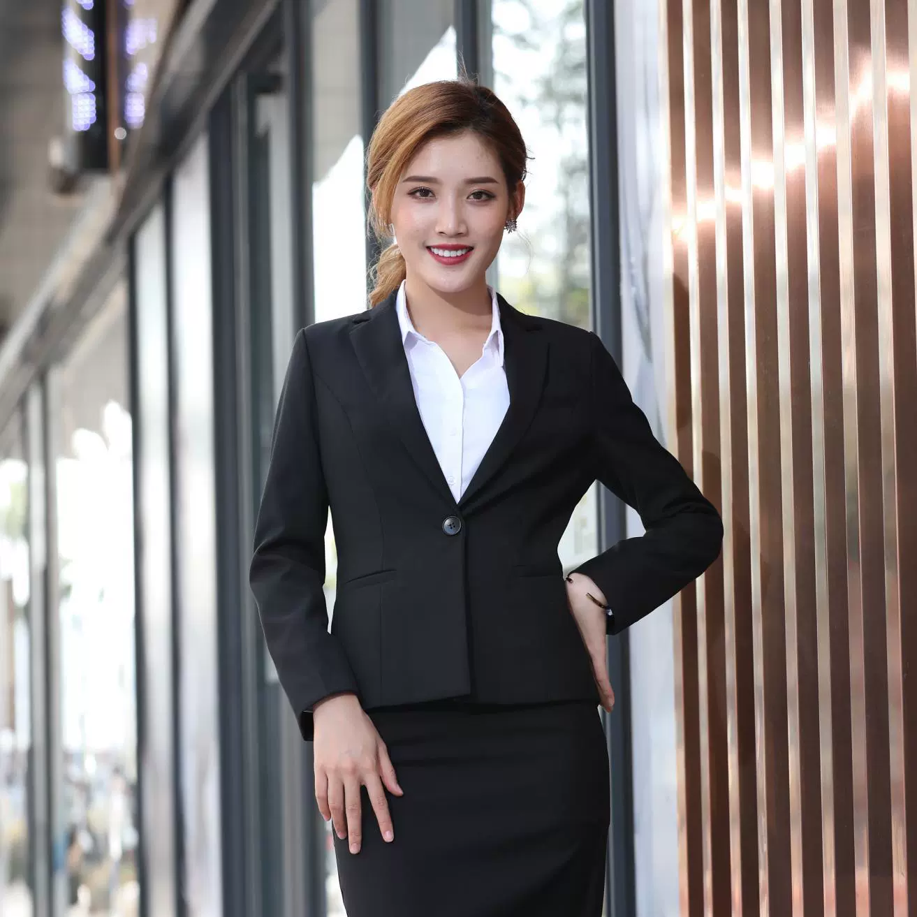 2023春秋冬新款女职业装西服女装单件上衣 OL修身女商务正装上班