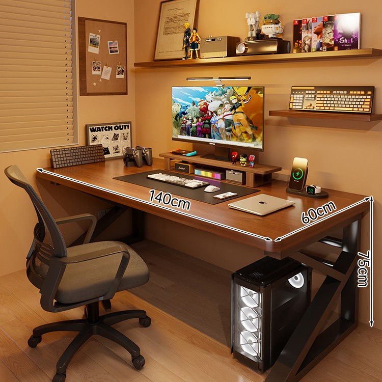 Mesa de computadora de madera sólida mesa de escritorio simple mesa de escritorio dormitorio de estudiantes mesa de deportes electrónicos mesa de trabajo de brazo robótico mesa