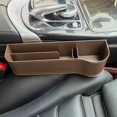 Car Seat Gap Storage Box, Car storage bag/box - plastic-second-generation-brown-co-driver