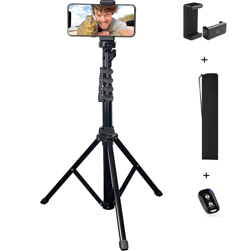 Aleación de aluminio trípode selfie stick trípode soporte de cámara al aire libre fotografía trípode portátil soporte multifunción