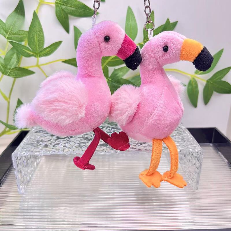 Flamingo Plush Toy Hanging Flamingo Plush Toy Pendant small size Doll Doll Keychain Catch Doll