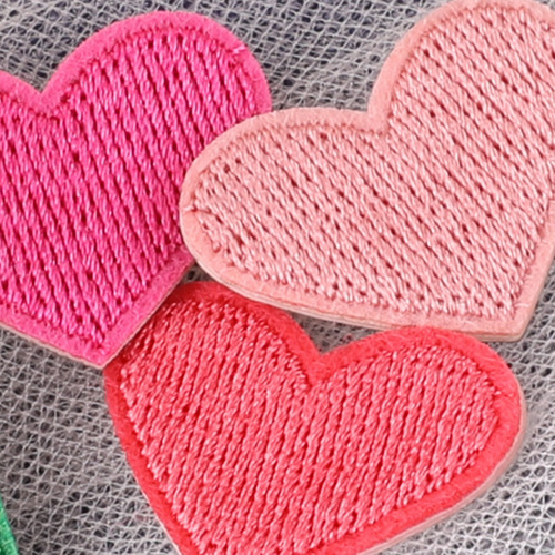 Computer embroidery label cartoon cute little love embroidery sticker badge label clothing and hat accessories handmade DIY self-adhesive cloth sticker