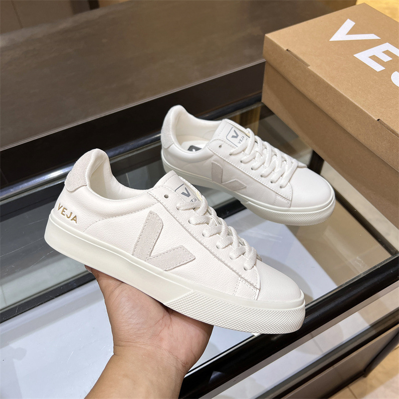 Veja Campo Series White Sneakers, Unisex Low-Top French Couple Casual Shoes, Autumn and Summer Sports Shoes
