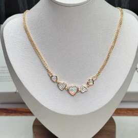 LolaRose罗拉线下门店限定小粉锁爱心项链抽拉绳仙女项链长款