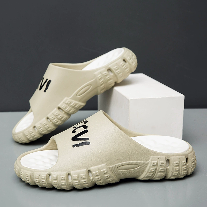 Summer ultra-soft men's slippers platform, non-slip beach mule, Collection Year 2026, suitable for outdoor wear, plus size