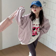 花与寻童装女童冲锋衣2025春季新款儿童休闲防风冲锋外套户外潮童
