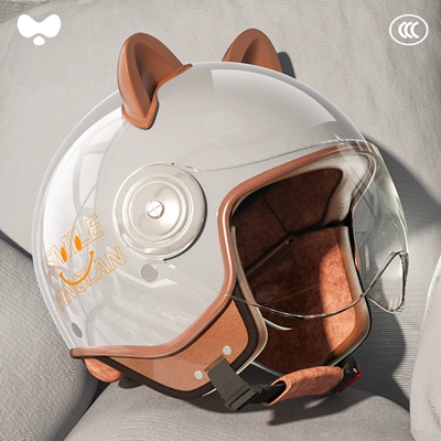 Motosiklet kaskı (dəbilqə) | Warm Motorcycle Helmet for Children - category-a-new-3c-adult-yue-dong-gray-transparent-short-mirror-one-size-fits-all