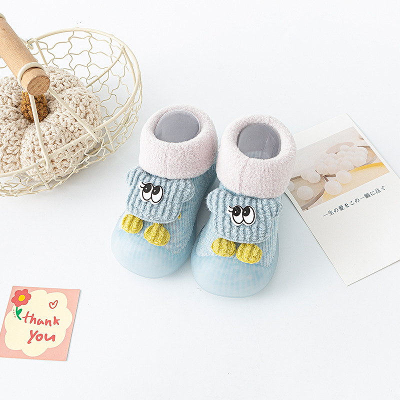 Zapatos para bebés con suela suave otoño y invierno antideslizante para niños pequeños, calcetines de suelo cálido, zapatos de algodón cómodos