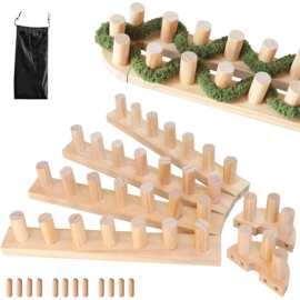 木质毛毯编织工具家用毛线编织辅助板可拼接编织机毛毯编织工具